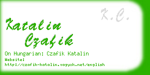 katalin czafik business card